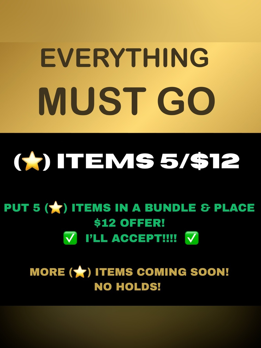 ⭐️ sale! 5/$12 ⭐️